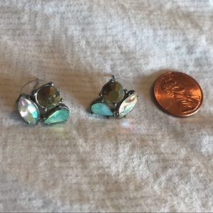 Multicolor Gem Stone Stud Earrings